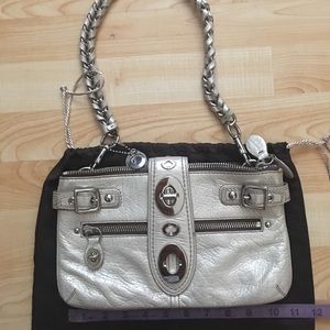 COACH Platinum Legacy Leather Bridget Clutch